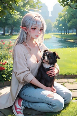 犬と一緒にモデルの仕事をする奴隷天使2