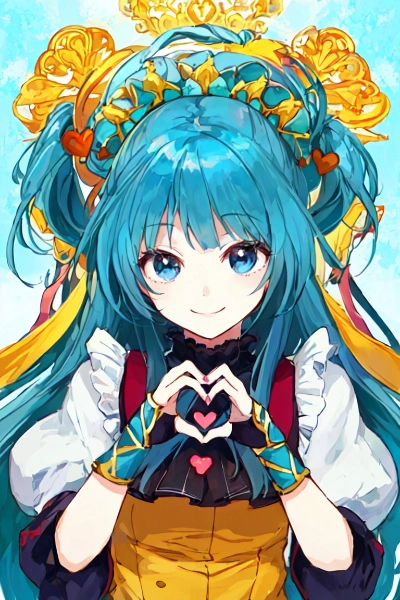 指でハートを作っている可愛い女の子