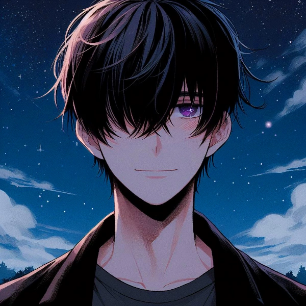 メカクレな、黒髪短髪男性……(15枚)