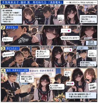 不気味系女子・服部 薫　高校時代③　「満員電車」