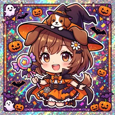 ハロウィン限定キラキラシール