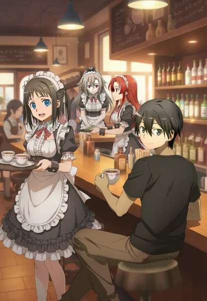 キリトと3人のメイドカフェ