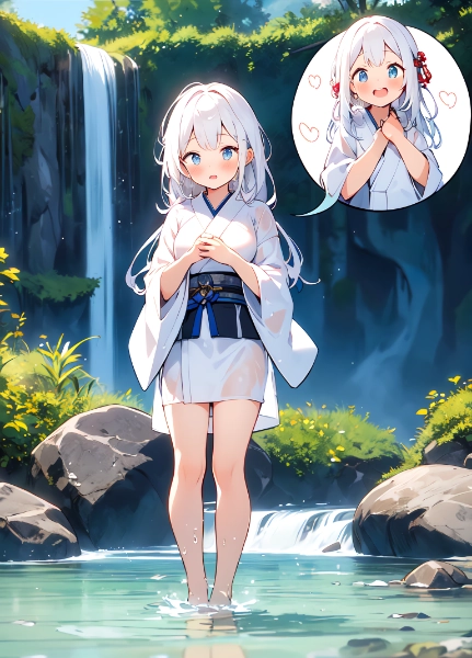 着物少女の高鳴る胸