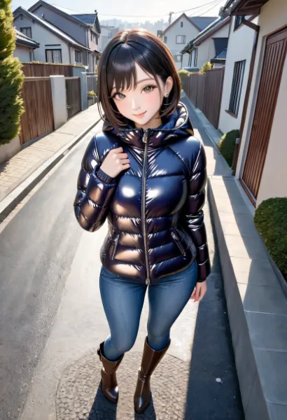 通学路を見回るママさん