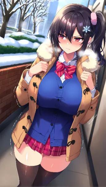 さ…寒い…けどこうしなきゃ可愛くない…!!