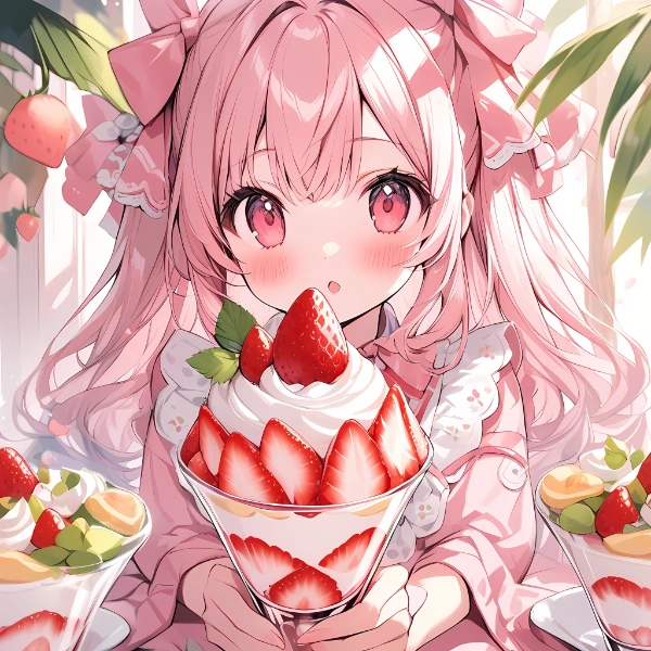 イチゴパフェ。