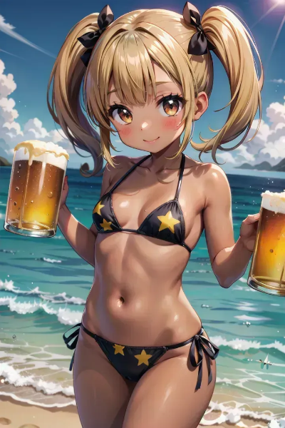 ビール売りの小麦ちゃん。