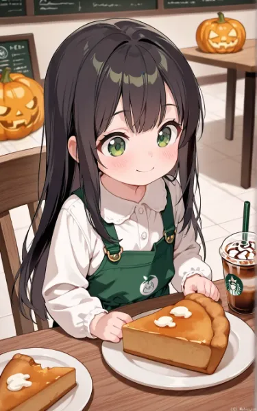 アイスラテとパンプキンパイ