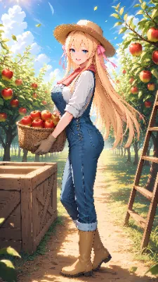 りんご園のお手伝い