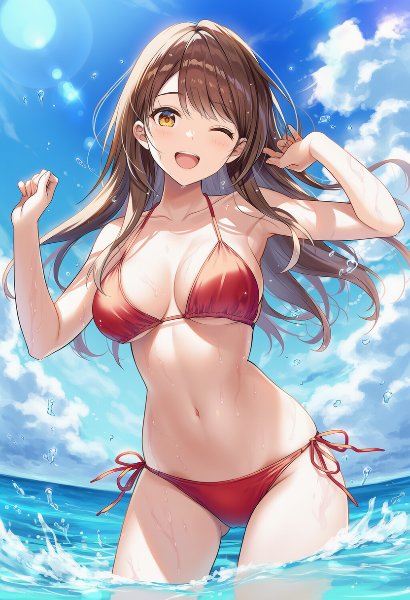 夏の波に舞う少女の秘密の冒険