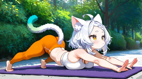 ヨガポーズ　（猫版）