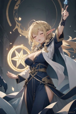 魔法詠唱エルフ