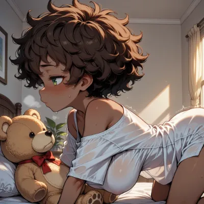 朝の光と少女の荒い息遣い