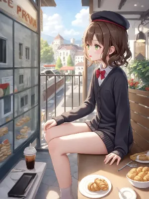 テラス席の穏やかな時間