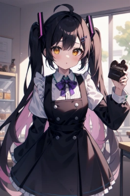 女の子がチョコレートを