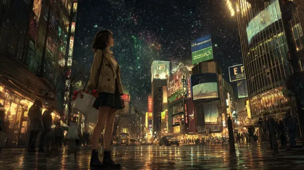 繁華街のホワイトデー