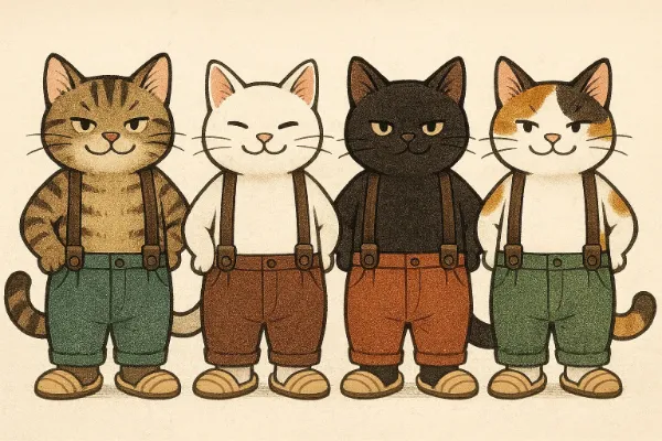 スリッパを履いたにゃ