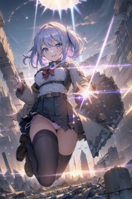 街を破壊する超能力少女