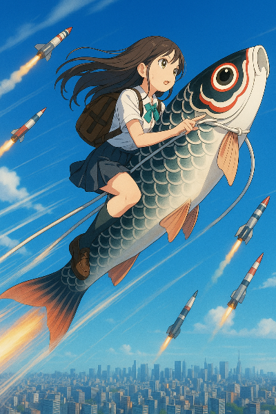 屋根より高い鯉のぼり