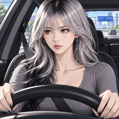 運転するレージュちゃん♡