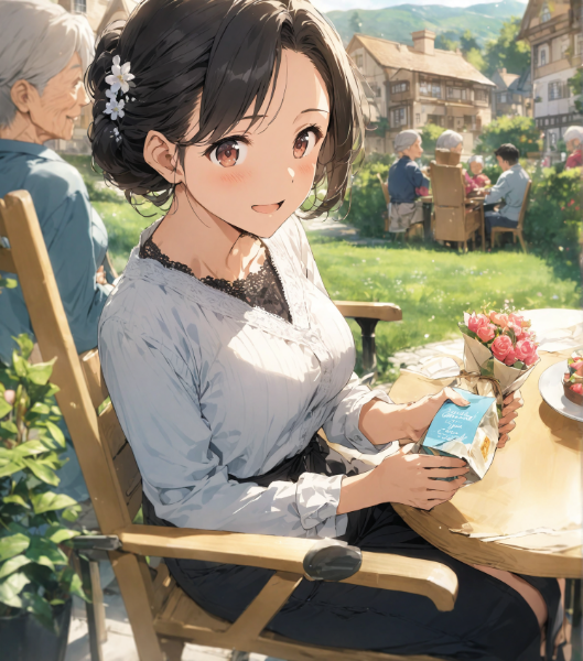 母の日に実家の母にプレゼントを渡しに行った団地妻