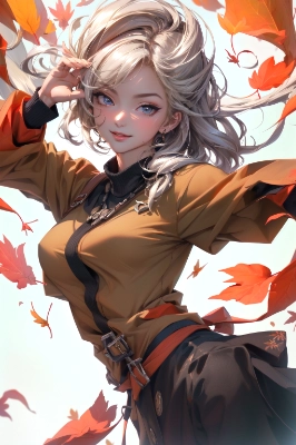 Autumn casual fashion warm colors