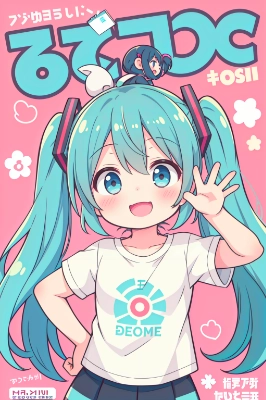 ミクさん雑誌の表紙風味