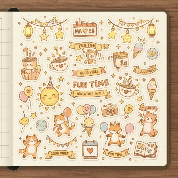 キツネとクマの楽しい冒険ノート