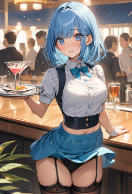 夜の青髪さん