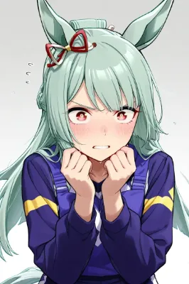 初めてのプールに戸惑うフジマサマーチ（ウマ娘）