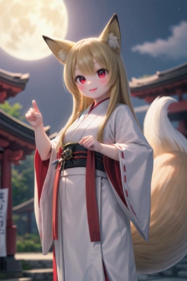 月と狐娘