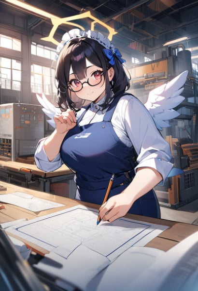 設計業務中の地味子天使さん
