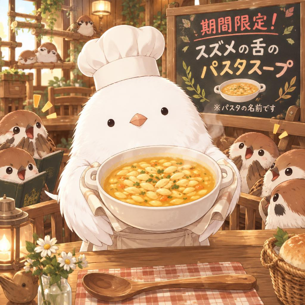 スズメの舌パスタ