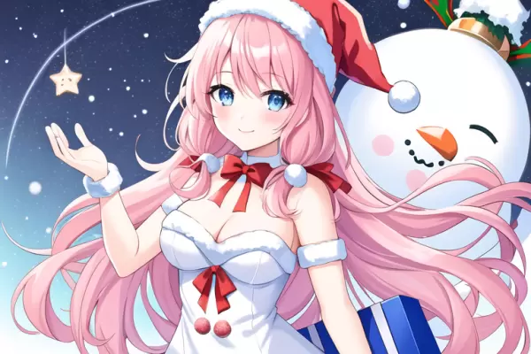 雪だるまと女の子