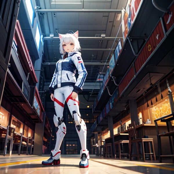 少女と戦闘スーツ