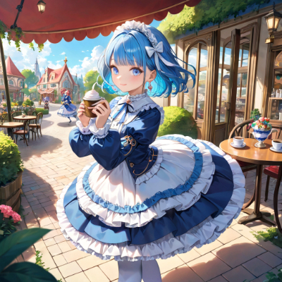 朝のカフェ