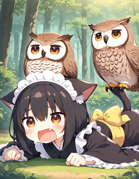 止まり木じゃにゃいニャ～(TOT)