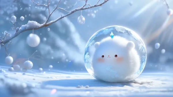 雪原とカーバンクルさん