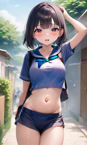 おへそにナッツ