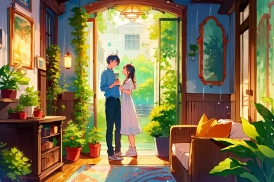 自然あふれる家