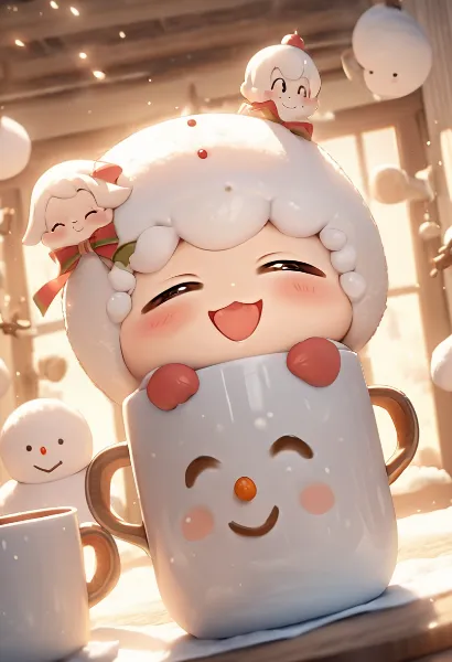 ふわふわクリームの冬のティータイム