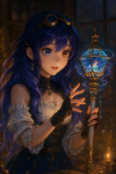 星空のランタンと少女の冒険