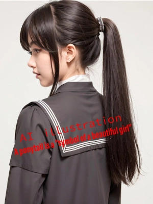 ポニーテール美少女（実写風）