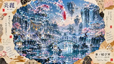 水ノ結び宮 ～空を泳ぐ紅白の鯉～