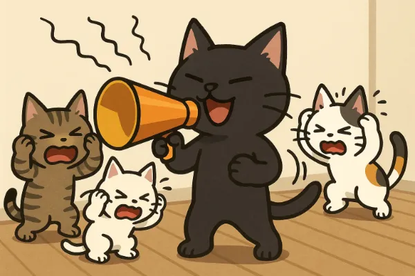 黒猫さんリサイタルにゃー