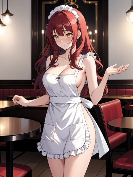 アイドルさん裸エプロン接待