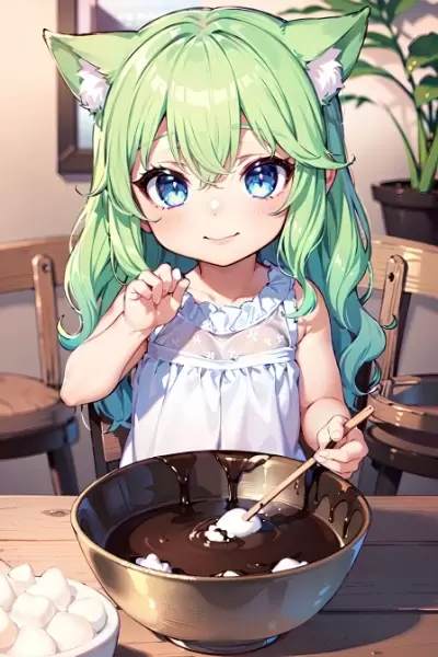 マシュマロはチョコを付けて♪