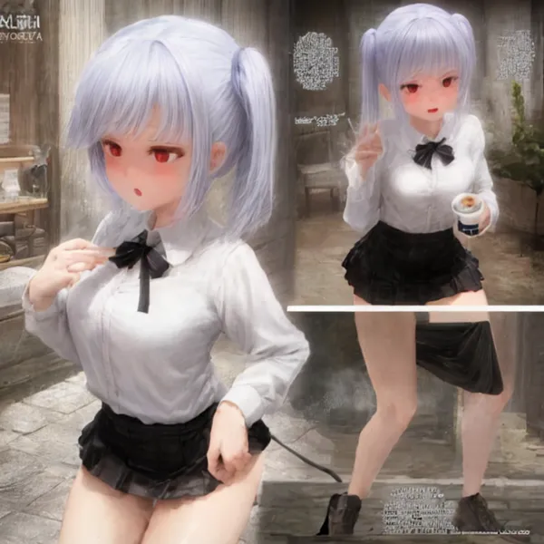 照れ屋の白髪少女