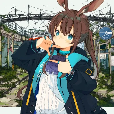 廃墟に立つウサ耳少女