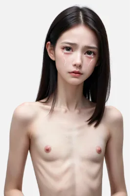 泣き顔の貧乳ヌードグラビア6